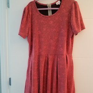 Lularoe Pink Jacquard Amelia Dress